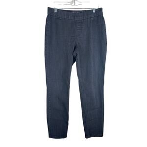 Chicos Platinum Denim Charcoal Black Pull On Jeans Chico’s  Size 2 (Sz. 10 - 12)